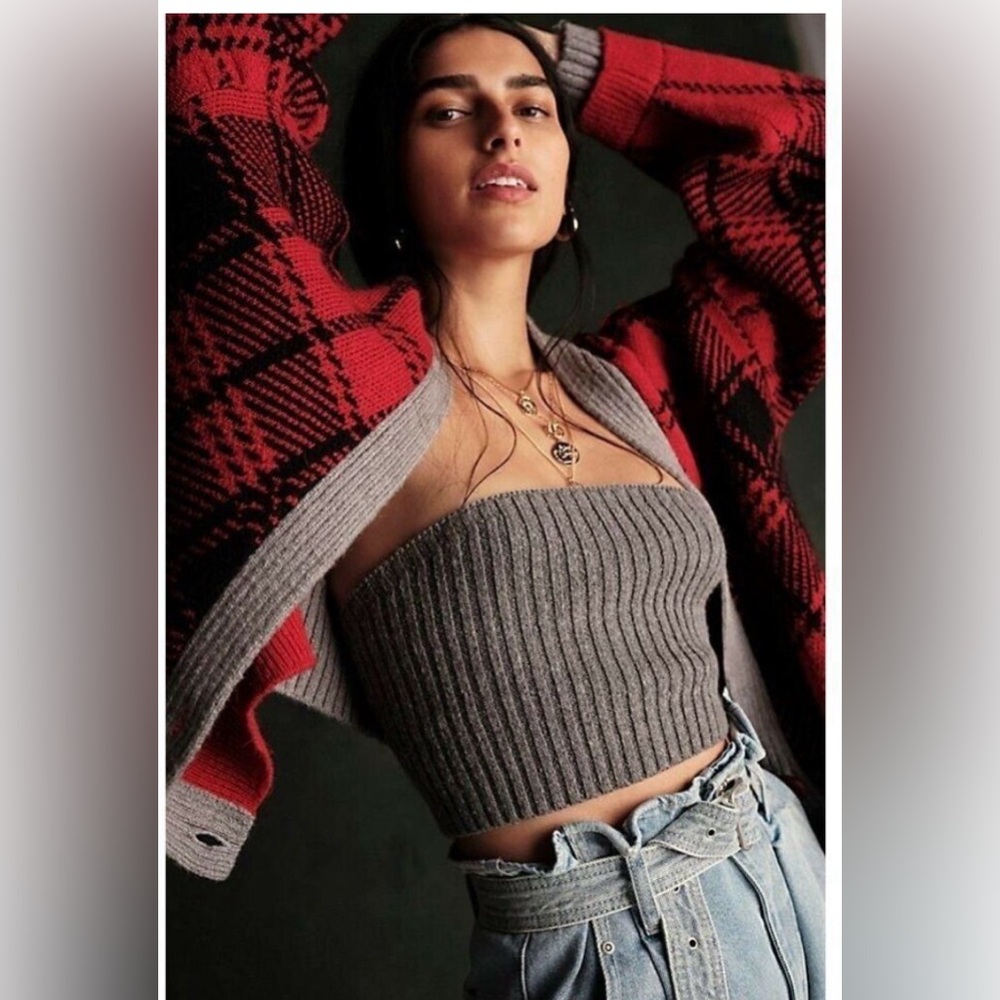 Free People PDX plaid set